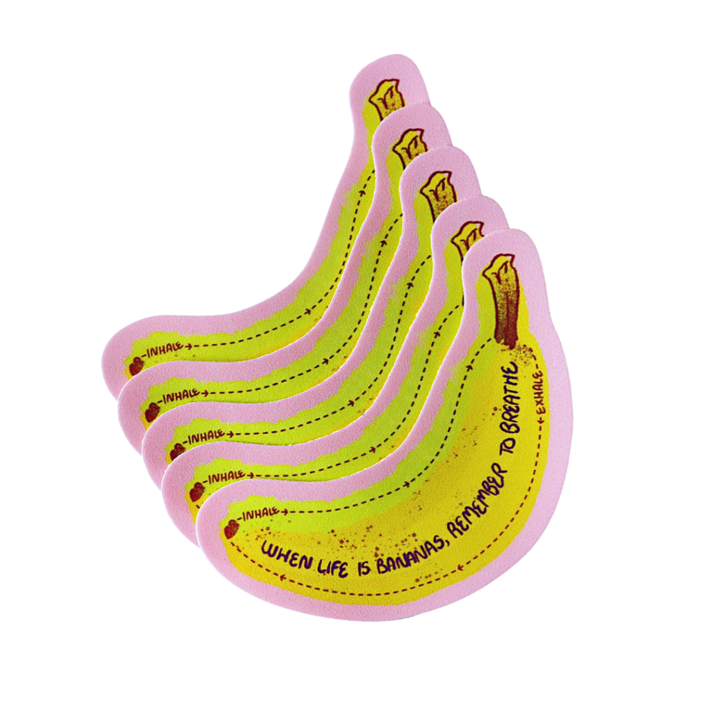 Textured Calm Strips that are designed as a banana.